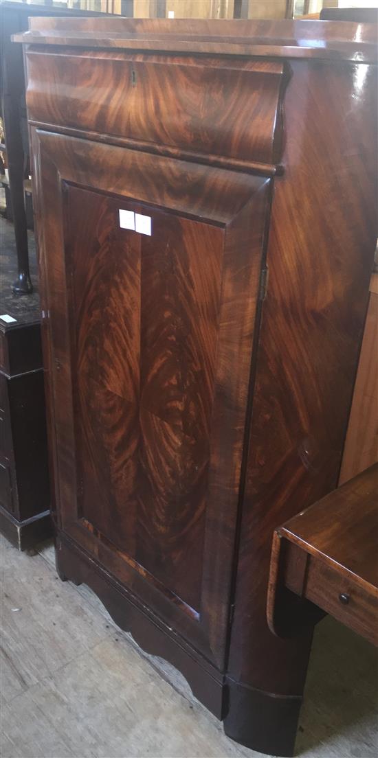 19th century French mahogany standing corner cupboard